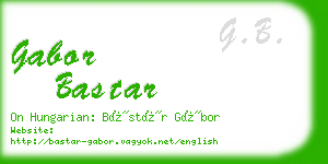 gabor bastar business card